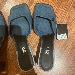 Zara denim sandals
